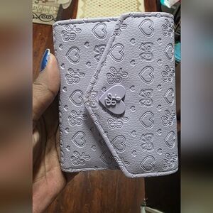 Lilac Heart Embossed Wallet